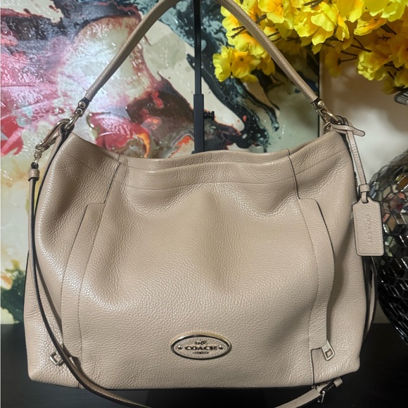 Coach Handbags - Coach Tan Leather Shoulder Bag
